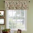 thumbnail image 4 of 2 Pack Valances for Windows, Beige Spring Floral Window Valances for Living Room/Bedroom/Bathroom, Elegant Pastoral Flowers Birds Watercolor Light Filtering Kitchen Curtain Valance 42"W x12" L, 4 of 9