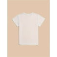 thumbnail image 2 of Girls' Capybara Printed Pattern T-shirt, Crew Neck Short Sleeve Casual Soft Tops, for Outdoor Activities, 2 of 4