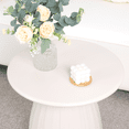 thumbnail image 4 of Round End Table for Living Room, Metal Small Side Table, Modern Nightstand Tea Table for Living Room, White, 4 of 7