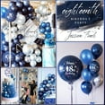 thumbnail image 6 of SPECOOL 18th Birthday Party Decorations Men, Royal Blue Balloon Arch Kit with Happy Birthday Banner, Tablecloth, Number 18 Balloon, Metallic Blue Silver Balloons for Boys Girls 18th Birthday Party, 6 of 8