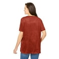 thumbnail image 2 of Woman Within Plus Size Faux Suede Tee, 2 of 4