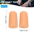 thumbnail image 2 of 1.6" Silicone Gel Finger Cots, Support Fingertips Sleeve Protector Thumb Finger Caps, Beige 20 Pcs, 2 of 7