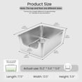 thumbnail image 3 of KPWACD Stainless Steel Litter Box Low Entry Metal Cat Litter Pan 17.5 x 13.5 x 5.9-in, 3 of 9
