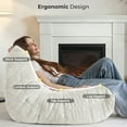 thumbnail image 5 of Congermom Bean Bag Chair, Giant Bean Bag Chairs for Adults, Loveseat Fireside Chair, 2 Seater Lazy Bean Bag Sofa Memory Foam Couch for Living Room, Bedroom, Office (Beige), 5 of 5