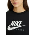thumbnail image 3 of Nike Women's Sportswear Cotton Heritage T-Shirt Black Size Medium, 3 of 6