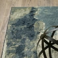 thumbnail image 5 of 10' X 13' Blue Light Blue Grey Sage Beige And Ivory Abstract Power Loom Stain Resistant Area Rug, 5 of 5