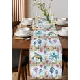 thumbnail image 4 of Blue Coastal Table Runner Cotton Linen 60 Inch Holiday Dresser Scarves, Summer Beach Sea Turtle Octopus Jellyfish Seahorse Tablerunner for Kitchen Coffee Dining Bedroom Dinner Scarf Décor 13''x60'', 4 of 9