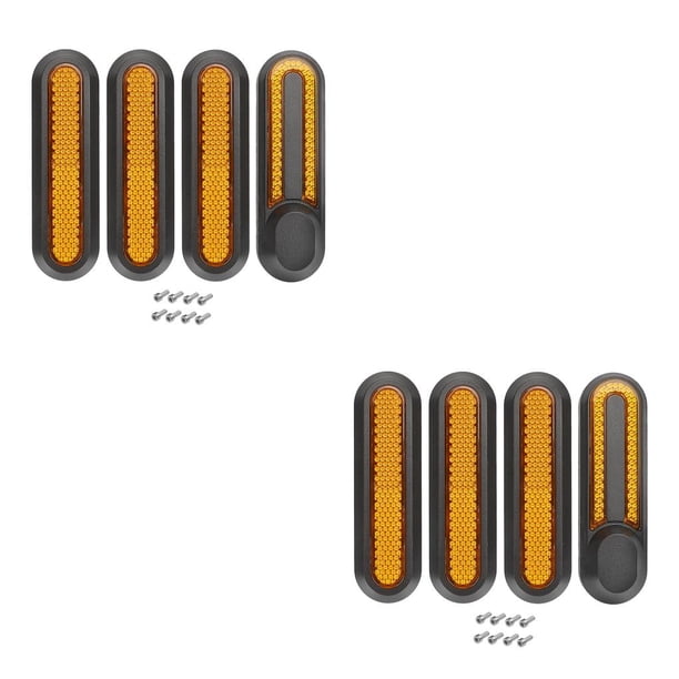 Eigraketly Cubierta de cubo de rueda de scooter, tapa de modificación, pegatina reflectante de repuesto para M365 Pro Pro2 1S, amarillo Amarillo 2piezas Eigraketly CBP501627