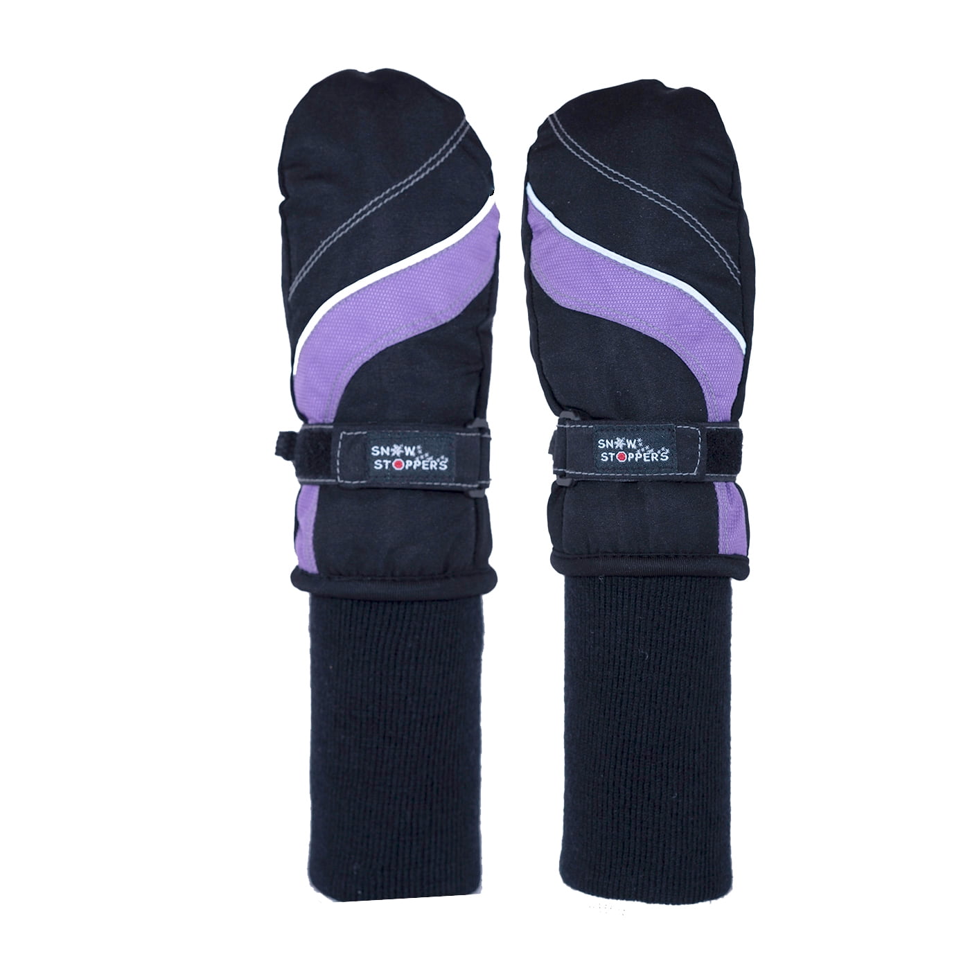 SnowStoppers Kids Ski & Snowboard Mittens (Large, Purple)