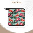 thumbnail image 3 of Sikiie Palm Leaves Flamingo Pot Holders Kitchen Insulation Mats Heat Resistant Pot-Holder Oven Anti-Scald Pads for Cooking Baking, 7.1*7.1inch, 3 of 8