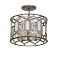 thumbnail image 6 of Minka Lavery 3585 Hexly 3 Light 16" Wide Semi-Flush Drum Ceiling Fixture - Coal, 6 of 6
