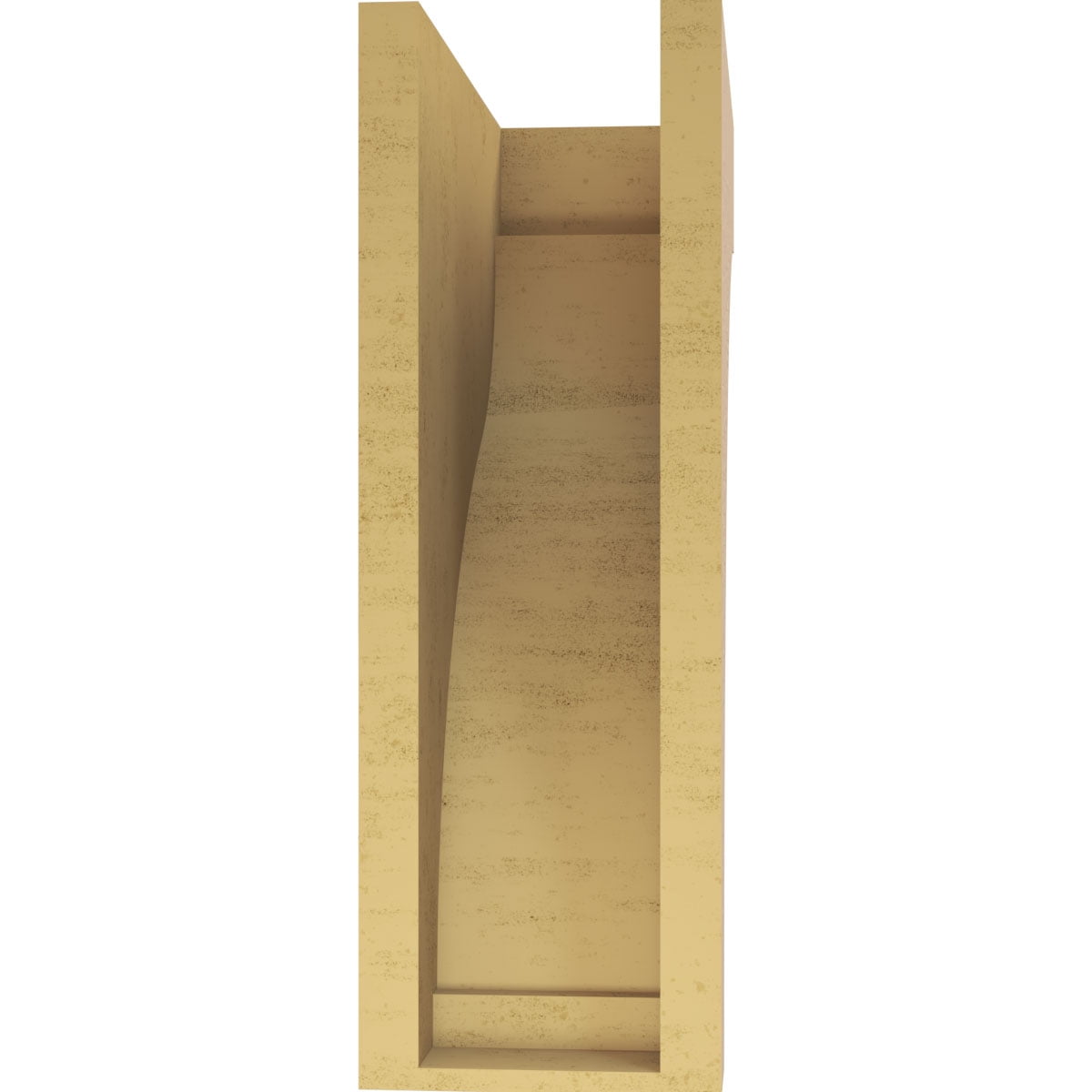 6"W x 12"D x 18"H Classic Helena Rough Cedar Woodgrain TimberThane Corbel, Primed Tan