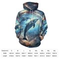 thumbnail image 4 of Dolphins in Space Regular Fit Hoodie, Sporty Pullover Hooded Sweatshirt for Men Women S, 4 of 6