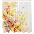 thumbnail image 3 of Ambesonne Shabby Flora Shower Curtain, Lilies Flowers Buds, 69"Wx70"L, Pale Pink Peach, 3 of 3