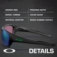 thumbnail image 2 of Oakley OO9263 Turbine Rectangle Shaped Polarized Sunglasses for Men - Includes Official Eyewear Kit - Matte Black Frame with Prizm Jade Lens, 2 of 7