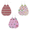 thumbnail image 1 of Christmas Faux Leather Earrings，Christmas Dangle Earrings, 1 of 5