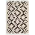thumbnail image 2 of Safavieh Moroccan Fringe Kaelea Geometric Shag Area Rug, Cream/Charcoal, 5'3" x 7'6", 2 of 8
