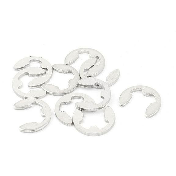 10pcs 304 Stainless Steel Fastener External Retaining Ring E-Clip Circlip 6mm