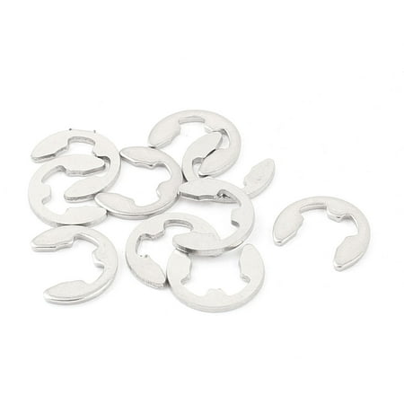 

10pcs 304 Stainless Steel Fastener External Retaining Ring E-Clip Circlip 6mm