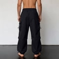 thumbnail image 6 of Lmueinov Mens Plus Size Cargo Pants Workout Quick Dry Drawstring Straight Leg Joggers Casual Hiking Pants with Multi Pockets XS-4XL, 6 of 6