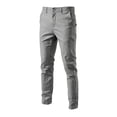thumbnail image 4 of CONZONE Men's Suit Pants Slim Fit Dress Pants for Men Trendy Buttons Solid Casual Formal Business Pant With Pockets, 4 of 4