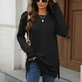 thumbnail image 4 of EDFBUYKRS Blouses for Women V Neck Long Sleeve Shirts Dressy Casual Ruffle Chiffon Tops L, 4 of 8