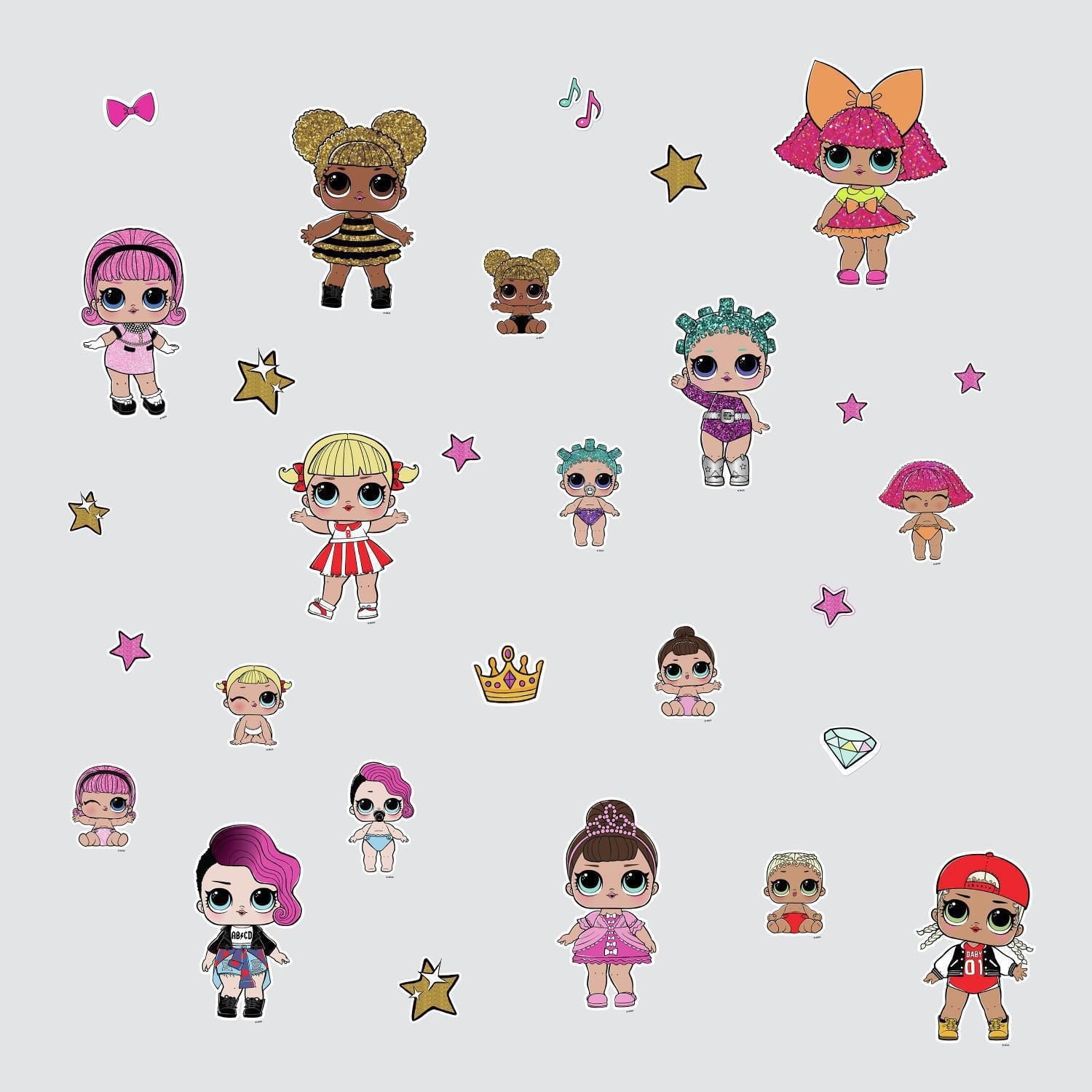 LOL SURPRISE! PEEL AND STICK WALL DECALS, Just Peel and Stick