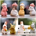 thumbnail image 4 of Accesorios para manualidades DIY, lindas figuras de conejo de PVC, lindas figuras de conejo, adornos de jardín de hadas, funcionamiento suave, 4 of 8