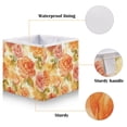 thumbnail image 3 of Cabinet Storage Basket 11.02x11.02x11.02 Inches Storage Box Foldable, Storable and Easy to Assemble ，Open Home Storage Bins ，Closet Storage Bins Cartoon Orange Roses Seamless, 3 of 8