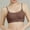 Coffee, variant on Jacenvly New Bralettes for Women Ladies Traceless Comfortable No Steel Ring Breathable Gathering U-Shaped Seamless Beauty Back Bra Underwear Soft Satiny Sports Bras for Women High Support