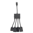 thumbnail image 4 of Cable concentrador OTG de carga de alimentación micro USB de 4 puertos para Samsung Android PC JShteea  Nuevo, 4 of 6
