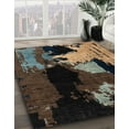 thumbnail image 2 of Ahgly Company Indoor Rectangle Abstract Dark Almond Brown Abstract Area Rugs, 6' x 9', 2 of 6