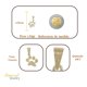 thumbnail image 2 of Arracada Diamantada Imperial Jewelry Bangle De Oro 10k Panal 20 X 4mm, 2 of 3