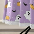 thumbnail image 5 of SKYSONIC Halloween Pumpkin Round Tablecloth 60inch Indoor Wrinkle Free, Purple Ghost Circular Lace Table Cover Washable for Kitchen Party BBQ Dining Decor, 5 of 7