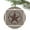 Black, variant on Country Country Star Christmas Ceramic Ornament 2025,3" Round Xmas Tree Hanging Accessories with Gold Ribbon