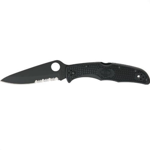 Spyderco Endura 4 Lightweight Black FRN Black Blade CombinationEdge Folding Knife