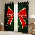 thumbnail image 2 of jejeloiu Cute Bow Bowtie Curtains Pack of 2 (42x84 Each),Gold Glitter Print Curtains Blackout,Red Cartoon Bowknot Bedroom Curtains,Luxury Bedroom Decor, 2 of 6