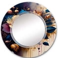 thumbnail image 3 of DESIGN ART Designart 'Night Shade Rose Design V' Printed Floral Rose Wall Mirror 24in.x36in., 3 of 5