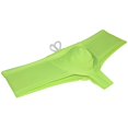thumbnail image 4 of Botmois Men's Solid Nylon Brazilian Bikini Boxers Thong Swimwear Drawstring Swimsuit Shiny Cheeky Swim Boxer Briefs Swim Trunks Apple Green XL, 4 of 4