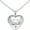 Silver, variant on Sant Michael Protect us in Battle Stainless Steel Heart Memory Locket Silver Necklace for Women and Men, 18"