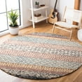 thumbnail image 2 of SAFAVIEH Capri Tobin Southwestern Area Rug, Ivory/Charcoal, 9' x 9' Round, 2 of 7