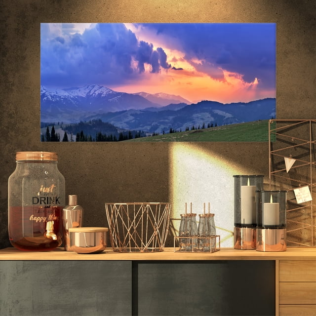 Sunny Spring Evening Panorama - Oversized Landscape Wall Art Print