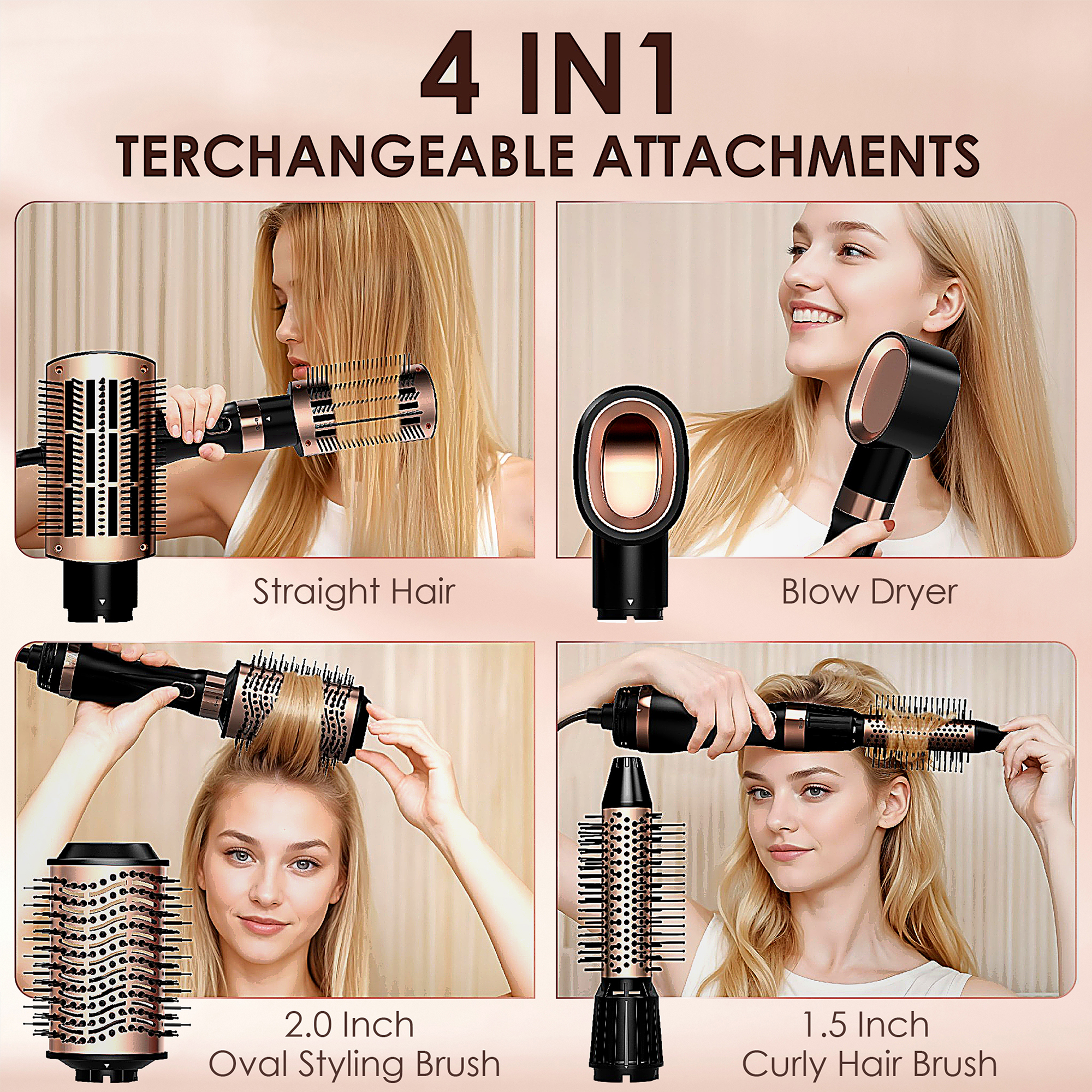 SKIMI 4-in-1 Hair Dryer Brush with Oval Head photo 7