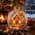 thumbnail image 3 of Glowing Christmas Story Ornament, Light-Up Mini Christmas Scene with Warm LED Light, Clear Ball Hanging Decoration for Christmas Tree, Home, Mantel and Party Decor, 3 of 7