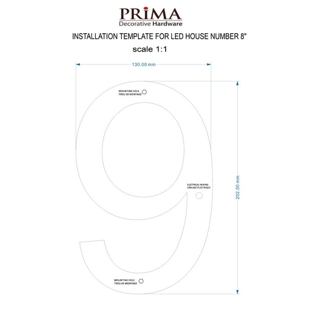 Numéros De Maison Led Rétroéclairés De 5 Pouces Numéro Dadresse 3d