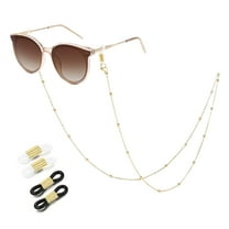 Sam & Lori Stylish Cute Eyeglass Chain for Women Eyewear Around Neck Gold Sunglasses Beaded Necklace Reading Lanyard
