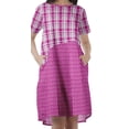 thumbnail image 3 of Moomaya Robes à Manches Courtes pour Femmes, Encolure Dégagée, Robes Imprimées avec Poches, 3 of 4