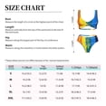 thumbnail image 4 of Kdxio Rainbow Colored Print Women's 2 Piece High Waisted Wrap Spaghetti Strap Summer Swimsuit Bikini Set-Medium, 4 of 7