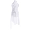 thumbnail image 3 of Hansber Robe de Ballet Sans Manches pour Filles, Robe de Danse de Salon Jazz Latin Ivoire 14, 3 of 7