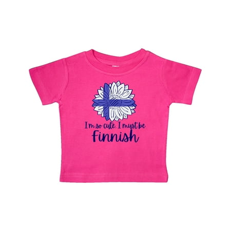 

Inktastic I m So Cute I Must be Finnish Sunflower Gift Baby Boy or Baby Girl T-Shirt